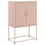 vidaXL Buffet haut rose 68 5x38 5x107 cm acier