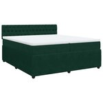 vidaXL Sommier à lattes de lit et matelas Vert foncé 200x200cm Velours
