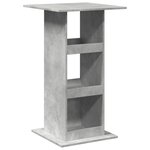 vidaXL Table de bar avec rangement gris béton bois d'ingénierie