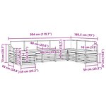vidaXL Ensemble de canapés d'extérieur 8 pc Blanc et Beige Polyester