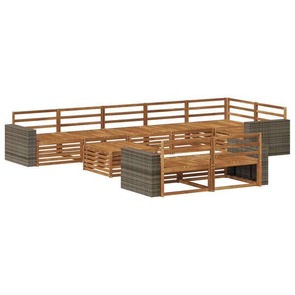 vidaXL Ensemble de canapés d'extérieur 9 pc
