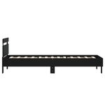 vidaXL Cadre de lit sans matelas avec lumières LED noir 90x200 cm
