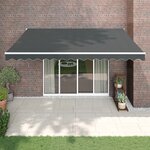 vidaXL Auvent rétractable automatique anthracite 5x3 m