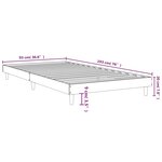 vidaXL Cadre de lit sans matelas noir 90x190 cm bois ingénierie