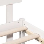 vidaXL Cadre de Lit avec Têtière Blanc 90x200 cm Bois Massif de Pin