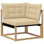 vidaXL Ensemble de canapés d'extérieur 6 pc Blanc et Beige
