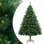 vidaXL Sapin de Noël artificiel à charnières avec support 240 cm