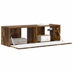 vidaXL Meuble TV mural Chêne fumé 98 x 31 x 29 5 cm Bois d'ingénierie
