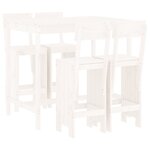 vidaXL Ensemble de bar de jardin 5 Pièces blanc bois massif de pin