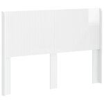 vidaXL Tête de lit Blanc brillant Bois d'ingénierie