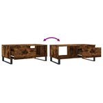 vidaXL Table basse Chêne fumé 90x50x36 5 cm Bois d'ingénierie