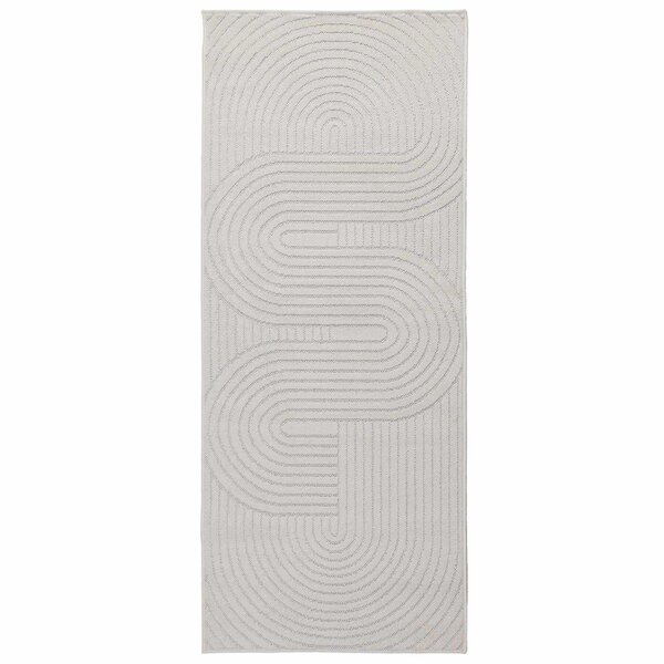 vidaXL Tapis de surface HUARTE Crème 200 x 80 cm Polyester