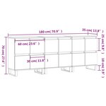 vidaXL Buffets 3 Pièces gris béton bois d'ingénierie