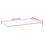 vidaXL Coussin de banc de jardin beige 120x50x4 cm tissu oxford