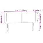 vidaXL Tête de lit avec oreilles Vert foncé 147x23x78/88 cm Velours