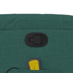 vidaXL Fauteuil inclinable de massage vert foncé tissu