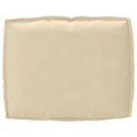 vidaXL Coussin pour dossier de palette Beige 50 x 40 x 12 cm