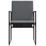 vidaXL Set de 4 fauteuils de jardin noirs avec coussins