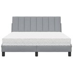 vidaXL Lit avec matelas Hanko gris clair 120x200 cm tissu