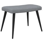 vidaXL Chaise de relaxation avec tabouret Gris clair Tissu