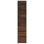 vidaXL Buffet haut chêne marron 37 5x35x180 cm bois d'ingénierie