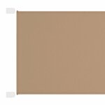 vidaXL Auvent vertical Taupe 60x1200 cm Tissu oxford