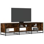 vidaXL Meuble TV chêne fumé 180x40x46 cm bois d'ingénierie