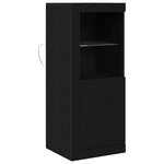 vidaXL Buffet LED Noir 41 x 37 x 100 cm Bois d'ingénierie