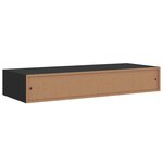 vidaXL Étagères à tiroirs murales 2 Pièces Noir 60x23 5x10 cm MDF