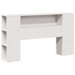 vidaXL Cadre de lit sans matelas blanc 135x190 cm bois de pin massif