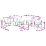 vidaXL Ensemble de canapés d'extérieur 9 pc Blanc et Beige