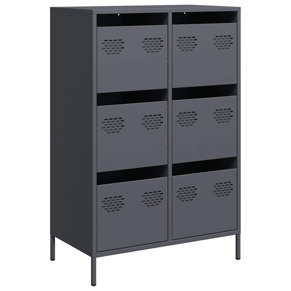 vidaXL Buffet haut anthracite 68x39x101 5 cm acier