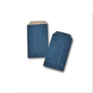Boîte de 250 pochettes cadeau kraft bleues 70x120  60 g/m² GPV