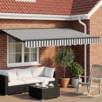 vidaXL Auvent rétractable électrique Anthracite et blanc 2 5 x 2 m