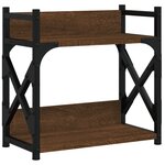 vidaXL Support d'imprimante à 2 niveaux chêne marron 40x20x40 cm
