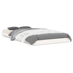 vidaXL Cadre de lit blanc 90x190 cm simple bois massif de pin