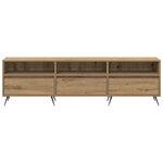 vidaXL Meuble TV chêne artisanal 150 x 30 x 44 5 cm Bois d'ingénierie
