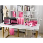 ECOBIN Corbeille à papier 15 Litres- Framboise translucide EXACOMPTA