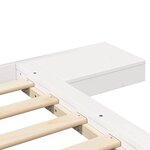 vidaXL Cadre de lit Blanc 100 x 200 cm bois