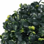 vidaXL Boules de buis artificielles avec lumières LED 2 Pièces vert 22 cm