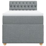 vidaXL Sommier à lattes de lit et matelas Gris clair 90x190 cm Tissu
