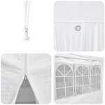 vidaXL Tente de fête Blanc 800 x 400 x 266 cm Polyester  Acier