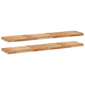 vidaXL Étagères flottantes 2 Pièces 120x30x4 cm acacia massif à l'huile