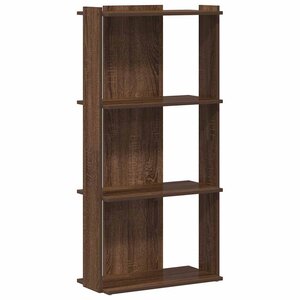 vidaXL Bibliothèque 3 niveaux chêne marron 60x30x120cm bois ingénierie