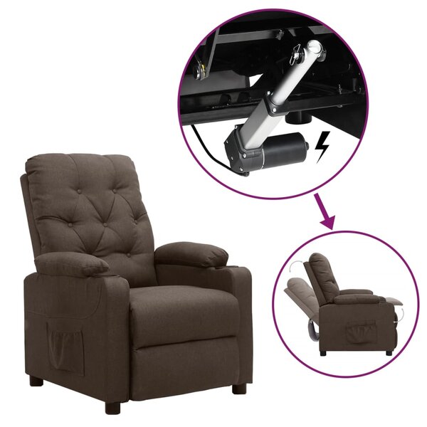 vidaXL Fauteuil Marron Tissu