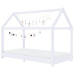 vidaXL Cadre de lit d'enfant Blanc Bois de pin massif 70x140 cm