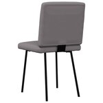 vidaXL Chaises à manger lot de 4 gris similicuir