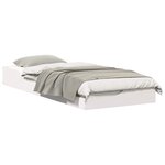 vidaXL Cadre de lit Blanc 80 x 220 cm Pin massif