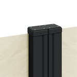 vidaXL Auvent latéral rétractable crème 200x600 cm