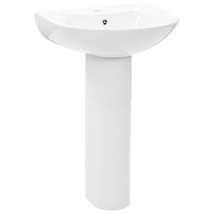 vidaXL Lavabo autoportant avec socle Céramique Blanc 520x440x190 mm